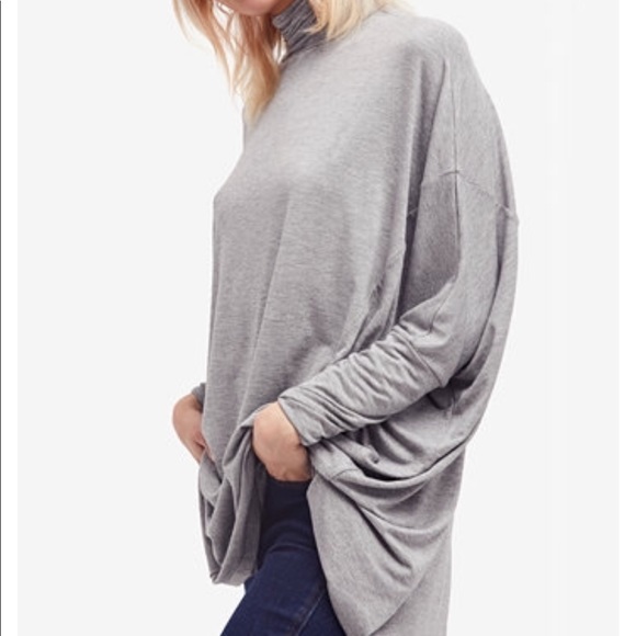 💥💥Free People Grey Terry Oversized Tunic Small - Picture 3 of 7